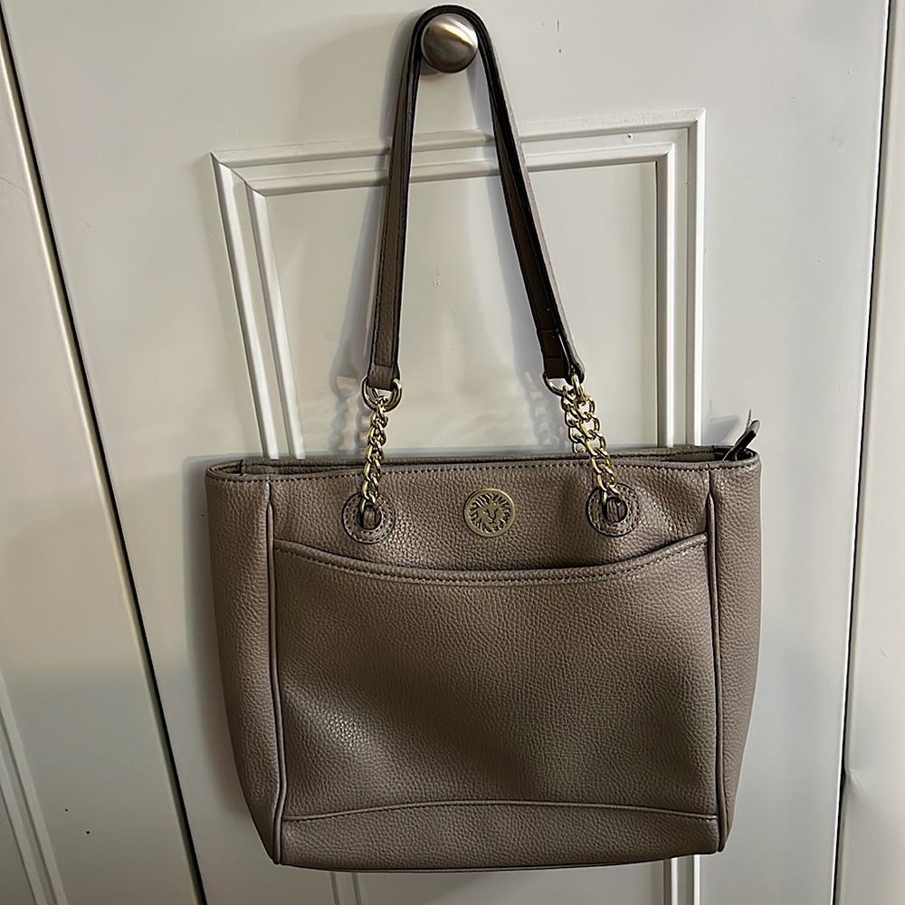 Vegan Anne Klein Grey Shoulder Purse